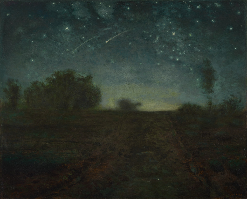 Sternklare Nacht - ein Ölgemälde des Künstlers Jean-Francois Millet aus Barbizon; Ein Klick auf das Bild lädt die höchstaufgelöste verfügbare Version.