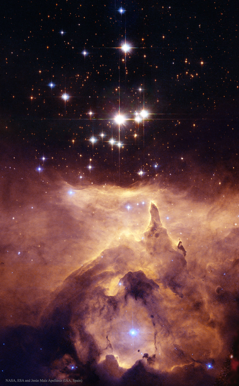Ein Mehrfachstern im offenen Haufen Pismis 24 gehört zu den massereichsten Sternen, die wir kennen.