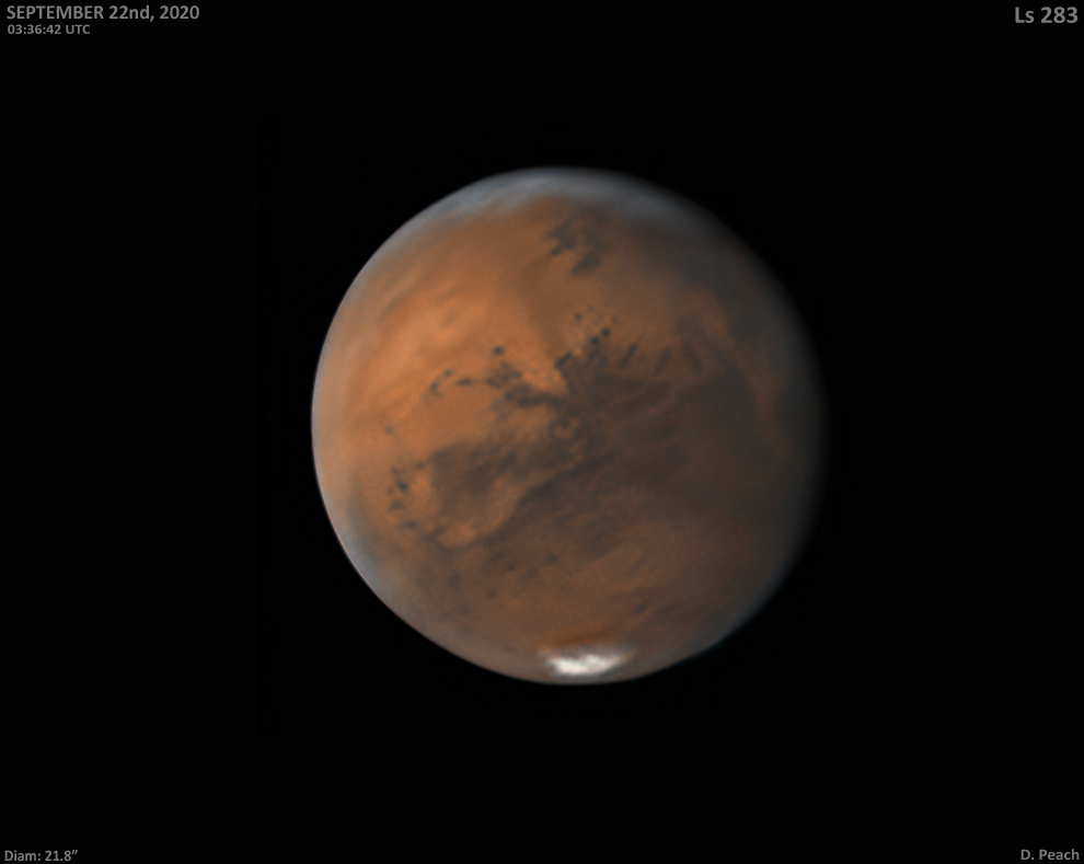 Solis Lacus, das Auge des Mars, beobachtet uns.