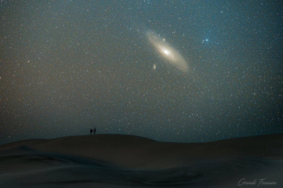 Das Licht unserer Nachbargalaxie Messier 31, der Andromedagalaxie, ist das älteste Licht, das wir mit bloßem Auge sehen können.