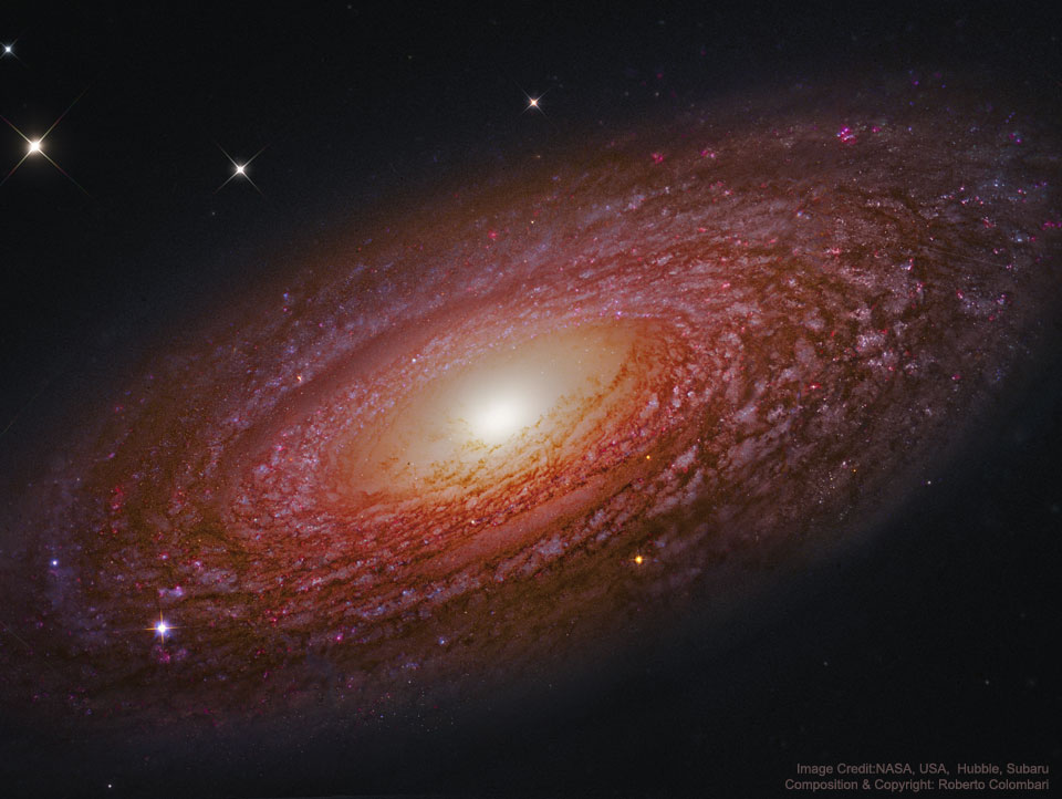 Die 150.000 Lichtjahre große Spiralgalaxie NGC 2841 liegt an die 46 Millionen Lichtjahre entfernt im Sternbild Ursa Major.