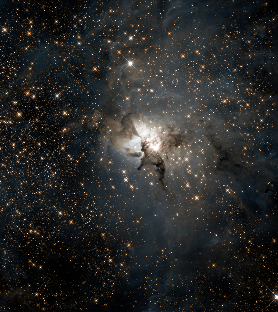 Das Zentrum des Lagunennebels im Schützen mit dem massereichen jungen Stern Herschel 36.