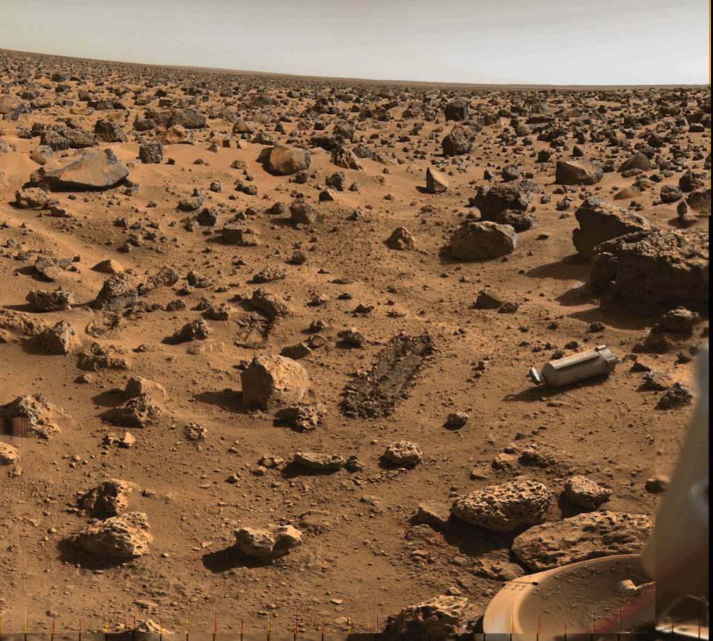Landeplatz einer Viking-Sonde 1976 in der Utopia Planitia auf dem Mars.