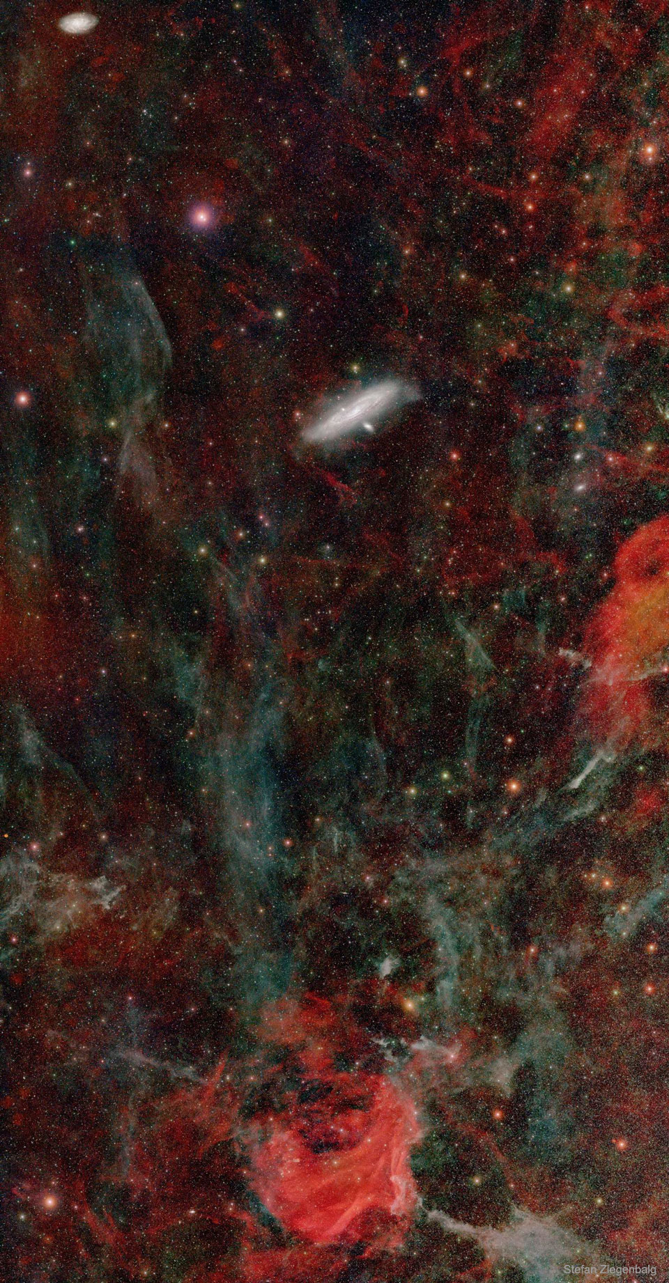 Die Andromedagalaxie M33 und ihre Umgebung in der Lokalen Gruppe.