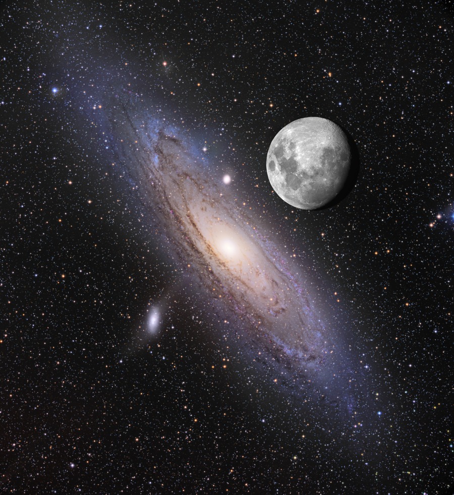 Mond über Andromeda – Weltraumbild des Tages