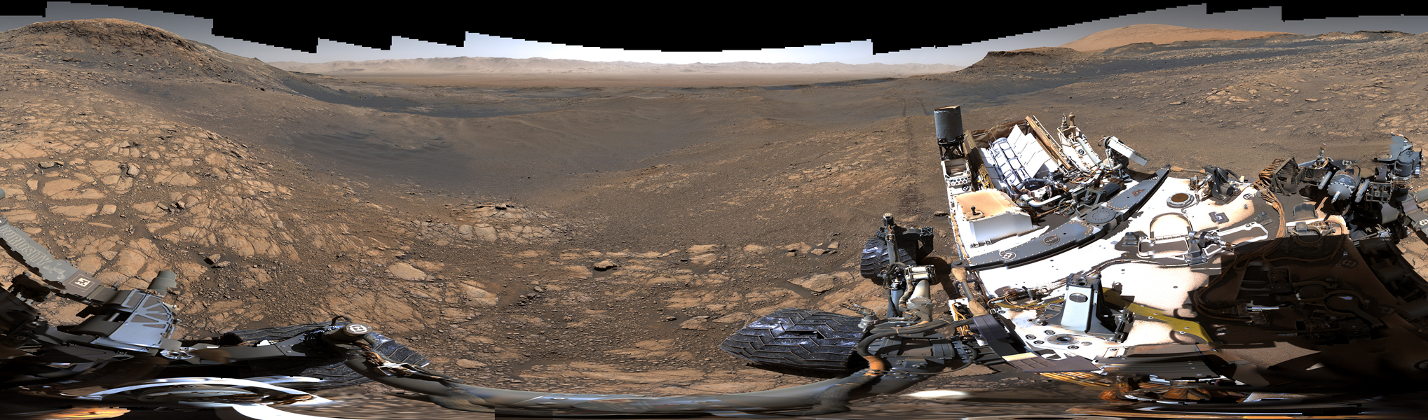 Panorama des Marsrovers Curiosity.