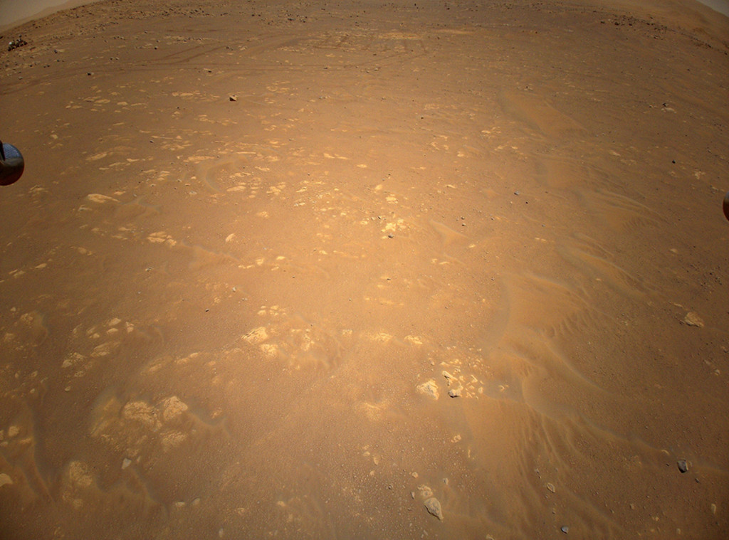 Die Flugdrohne Ingenuity auf dem Mars schoss am 25. April dieses scharfe Bild in 5 Metern Höhe.