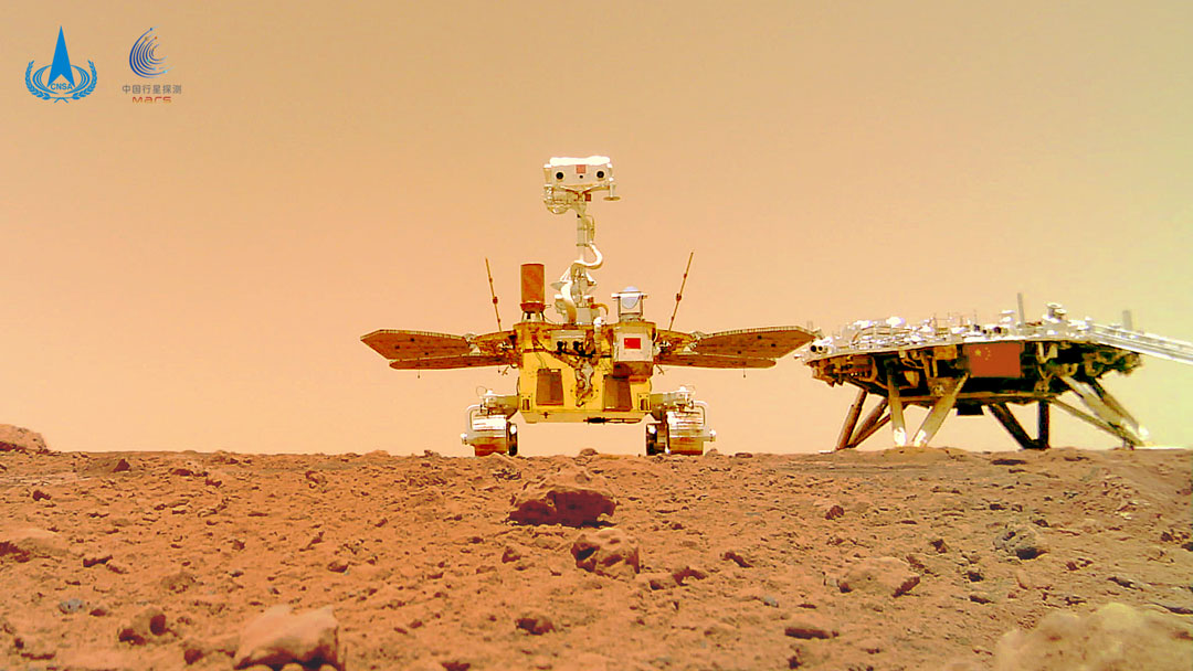 Die chinesische Mission Tianwen-1 brachte im Mai den Rover Zhurong zum Mars.