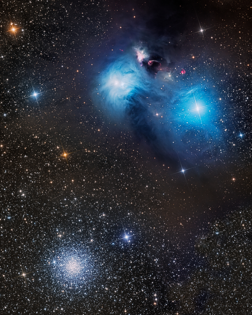 In Corona Australis, der Südlichen Krone, befinden sich die Reflexionsnebel NGC 6726, 6727, 6729 und IC 4812 sowie der Kugelsternhaufen NGC 6723.
