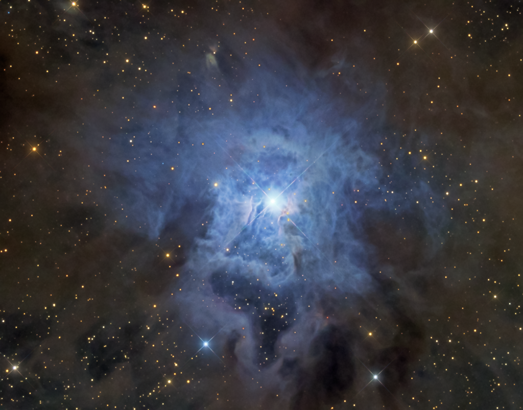 Der Irisnebel NGC 7023 liegt im Sternbild Kepheus.