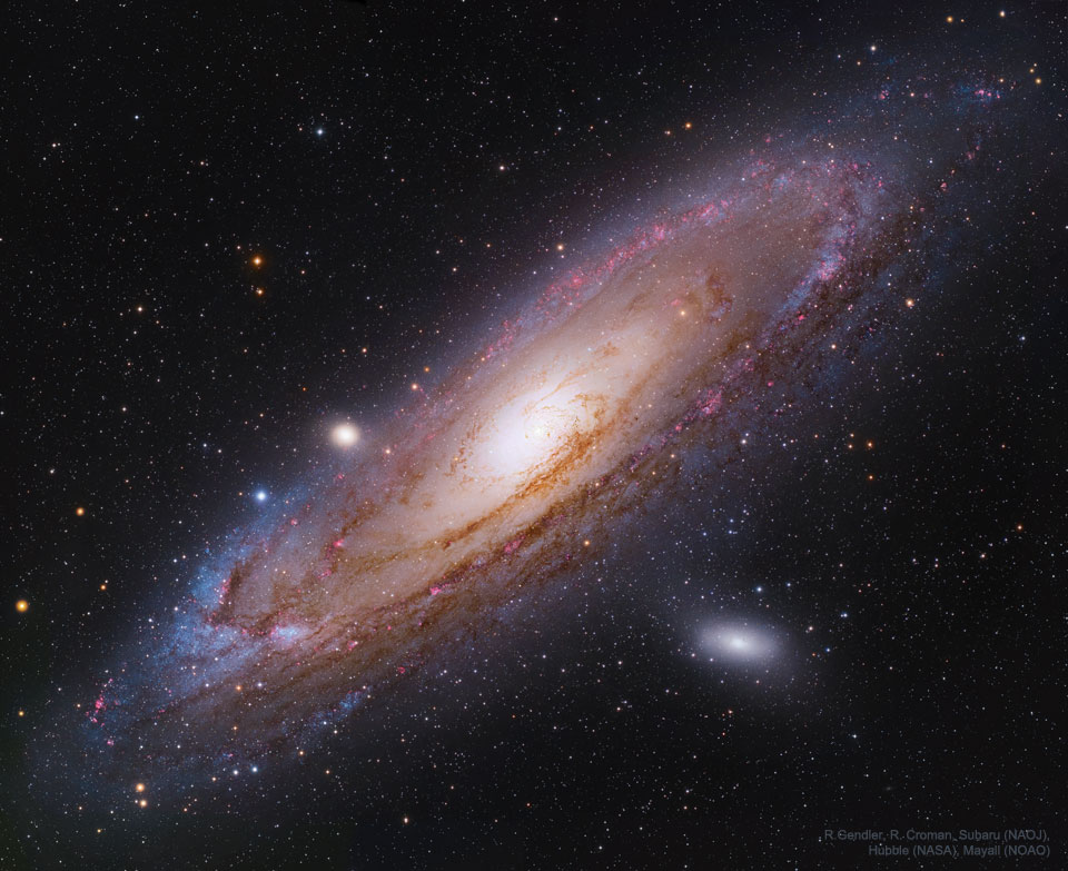 Die Andromedagalaxie M31 im Sternbild Andromeda.